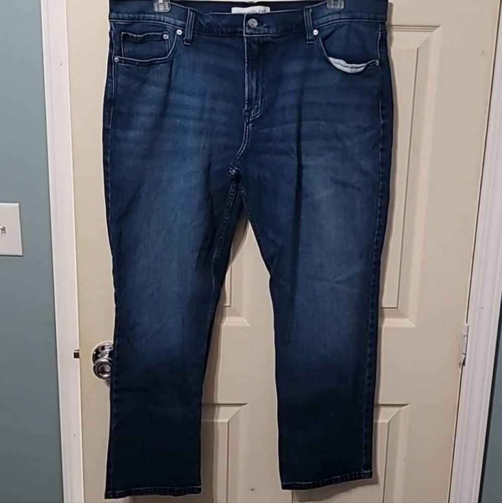 Calvin Klein Distressed Denim Straight Leg Blue Jeans Men's 40x30 NWOT Condition